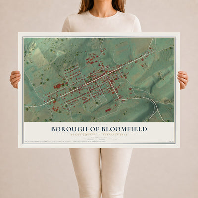Map of the Borough of Bloomfield, Perry County, Pennsylvania, 24 x 36 inch unframed archival matte print