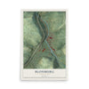 Map of Blossburg, Pennsylvania, 12 x 18 inch unframed archival matte print