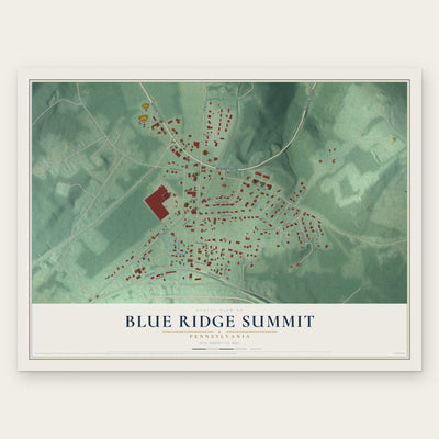 Blue Ridge Summit, Pennsylvania map print, the full design