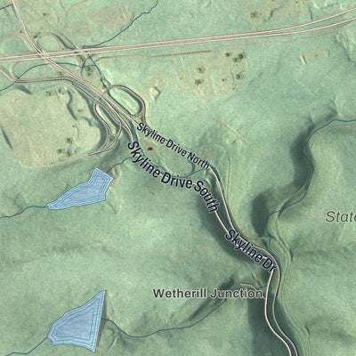 Second close-up of the map of Blythe, Pennsylvania print showing more streets and buildings