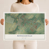 Map of Bonneauville, Pennsylvania, 12 x 18 inch unframed archival matte print