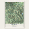 Bower Hill, Pennsylvania map print, the full design