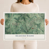 Map of Bradford Woods, Pennsylvania, 12 x 18 inch unframed archival matte print