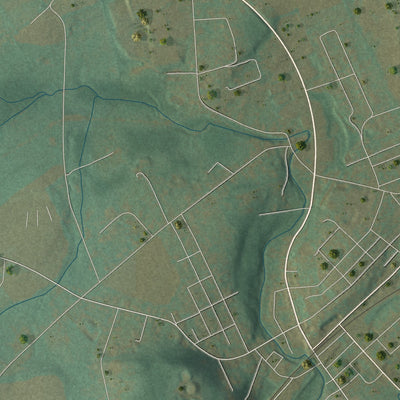 Second close-up of the map of Brady, Lycoming County, Pennsylvania print showing more streets and buildings