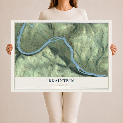 Map of Braintrim, Pennsylvania, 24 x 36 inch unframed archival matte print