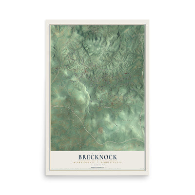 Map of Brecknock, Berks County, Pennsylvania, 12 x 18 inch unframed archival matte print