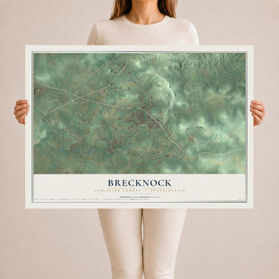 Map of Brecknock, Lancaster County, Pennsylvania, 24 x 36 inch unframed archival matte print