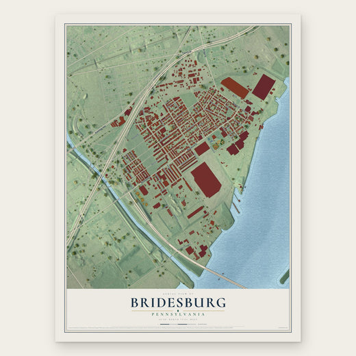 Bridesburg, Pennsylvania map print, the full design