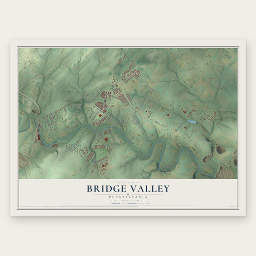 Bridge Valley, Pennsylvania map print, the full design