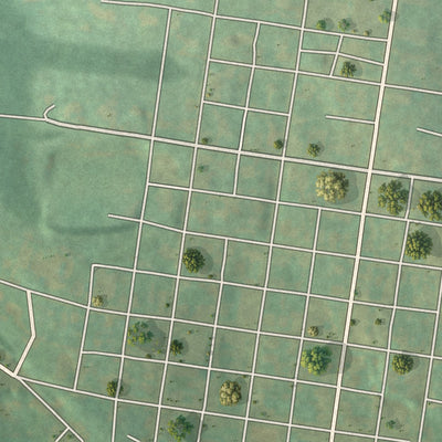 Close-up of the map of Brisbin, Pennsylvania print showing street and building detail