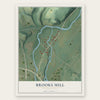 Brooks Mill, Pennsylvania map print, the full design