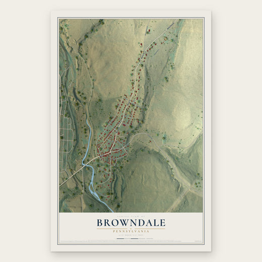 Browndale, Pennsylvania map print, the full design