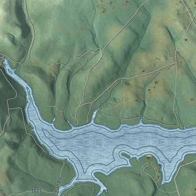Close-up of the map of Brush Valley, Pennsylvania print showing street and building detail