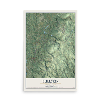 Map of Bullskin, Pennsylvania, 12 x 18 inch unframed archival matte print