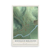Map of the Borough of Burlington, Bradford County, Pennsylvania, 12 x 18 inch unframed archival matte print