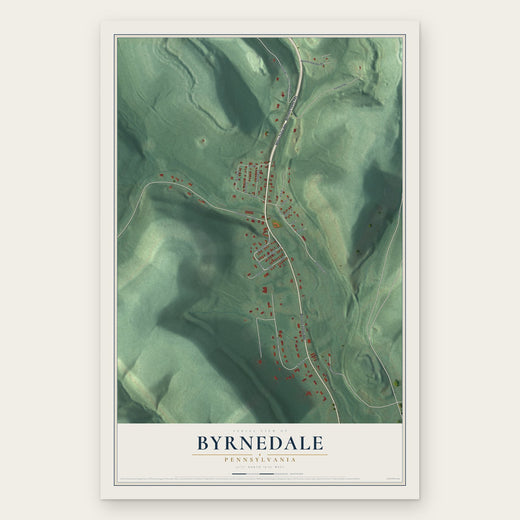 Byrnedale, Pennsylvania map print, the full design