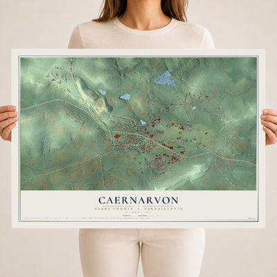 Map of Caernarvon, Berks County, Pennsylvania, 18 x 24 inch unframed archival matte print