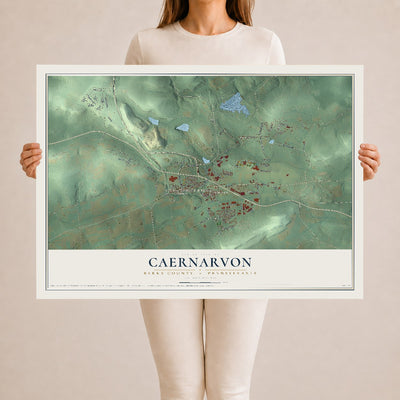 Map of Caernarvon, Berks County, Pennsylvania, 24 x 36 inch unframed archival matte print