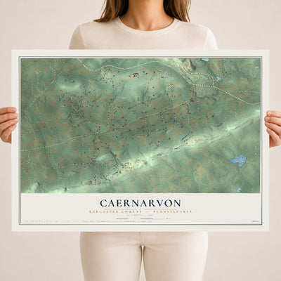 Map of Caernarvon, Lancaster County, Pennsylvania, 18 x 24 inch unframed archival matte print