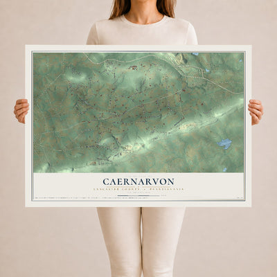 Map of Caernarvon, Lancaster County, Pennsylvania, 24 x 36 inch unframed archival matte print