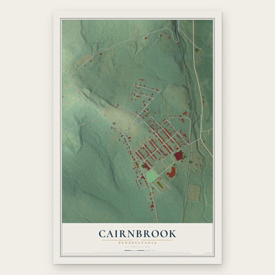 Cairnbrook, Pennsylvania map print, the full design