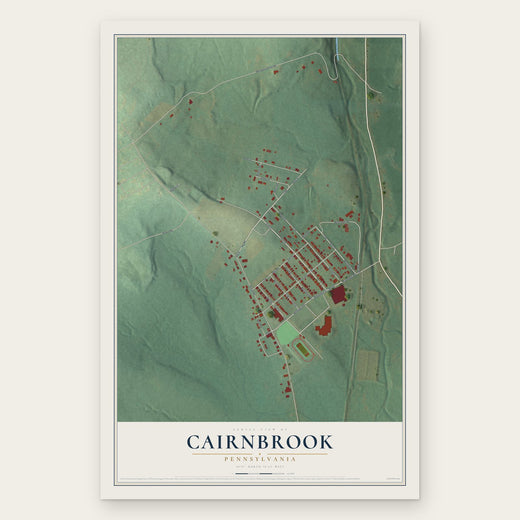 Cairnbrook, Pennsylvania map print, the full design
