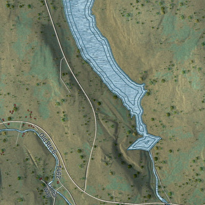 Second close-up of the map of Canaan, Pennsylvania print showing more streets and buildings