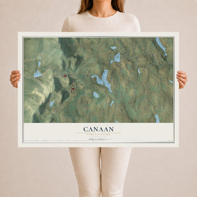 Map of Canaan, Pennsylvania, 24 x 36 inch unframed archival matte print