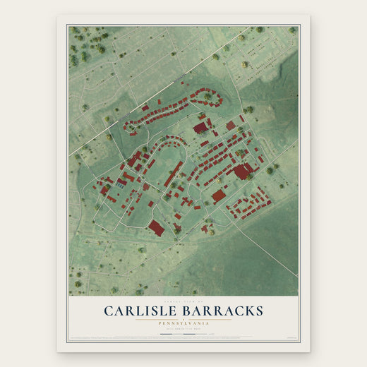 Carlisle Barracks, Pennsylvania map print, the full design