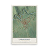 Map of Carmichaels, Pennsylvania, 12 x 18 inch unframed archival matte print