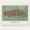 Carroll Park, Pennsylvania map print, the full design