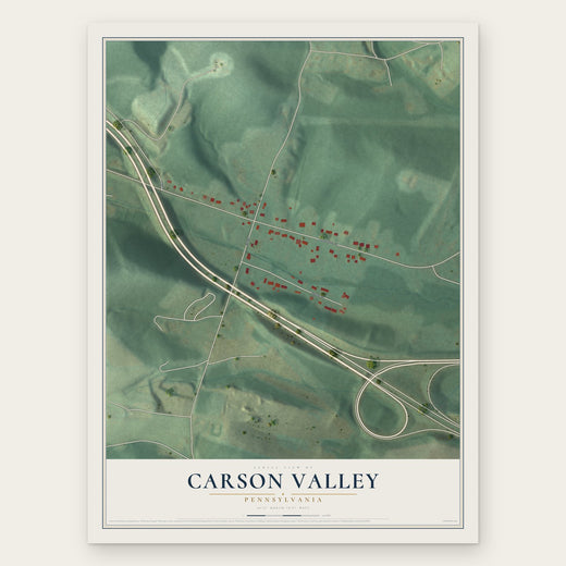 Carson Valley, Pennsylvania map print, the full design