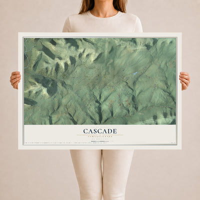 Map of Cascade, Pennsylvania, 24 x 36 inch unframed archival matte print