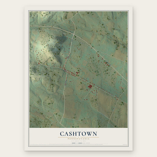 Cashtown, Pennsylvania map print, the full design