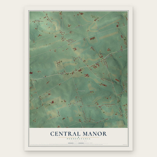 Central Manor, Pennsylvania map print, the full design