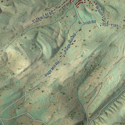 Close-up of the map of Centre, Perry County, Pennsylvania print showing street and building detail
