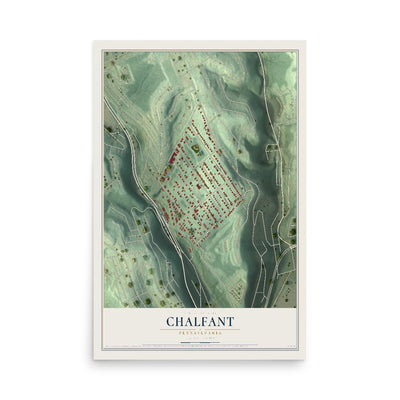 Map of Chalfant, Pennsylvania, 12 x 18 inch unframed archival matte print