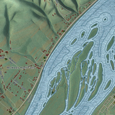 Close-up of the map of Chapman, Snyder County, Pennsylvania print showing street and building detail