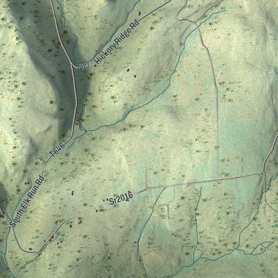Close-up of the map of Charleston, Pennsylvania print showing street and building detail