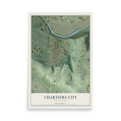 Map of Chartiers City, Pennsylvania, 12 x 18 inch unframed archival matte print