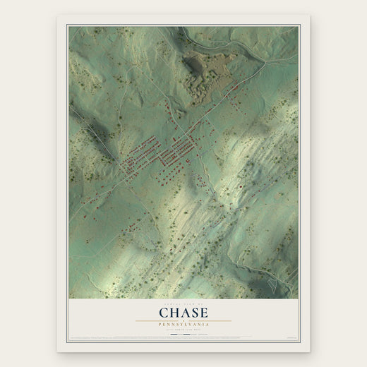 Chase, Pennsylvania map print, the full design