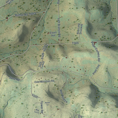 Close-up of the map of Chatham, Pennsylvania print showing street and building detail
