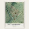 Cheltenham Village, Pennsylvania map print, the full design