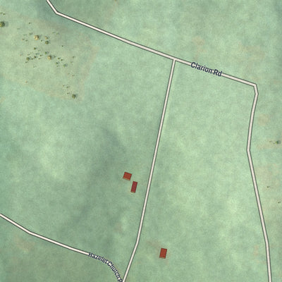Second close-up of the map of Cherry Tree, Pennsylvania print showing more streets and buildings