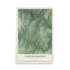 Map of Chester Heights, Pennsylvania, 12 x 18 inch unframed archival matte print