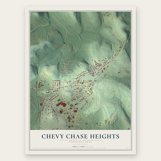 Chevy Chase Heights, Pennsylvania map print, the full design