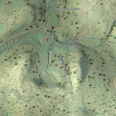 Second close-up of the map of Choconut, Pennsylvania print showing more streets and buildings