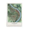 Map of Clairton, Pennsylvania, 12 x 18 inch unframed archival matte print