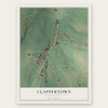 Clappertown, Pennsylvania map print, the full design