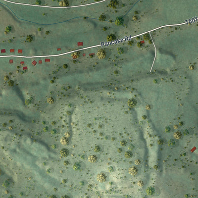 Close-up of the map of Clarence, Pennsylvania print showing street and building detail